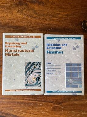 2 Vintage H. Leslie Simmons Repairing & Extending Books : Finishes Metals